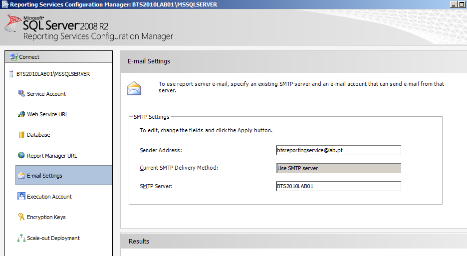 Reporting-Services-Configuration-Manager-email-settings