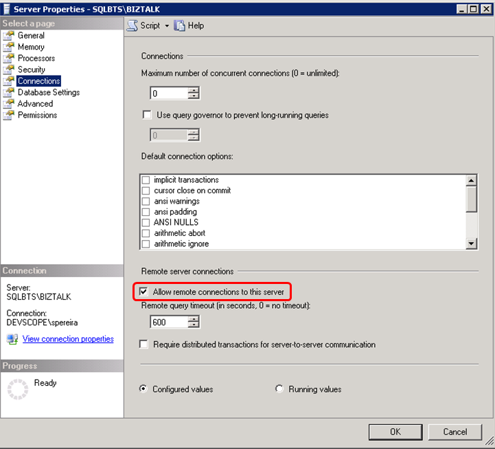 Configure SQL Server for Remote Connections