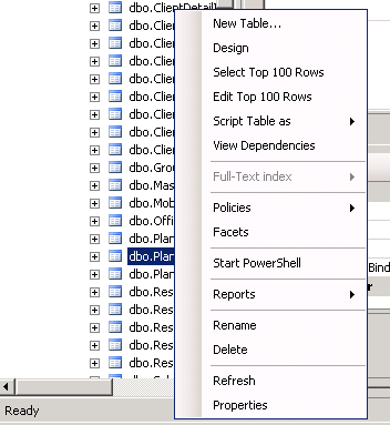my options select edit sql