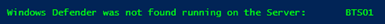 Result: Windows Defender is running on BizTalk Server (stopped)