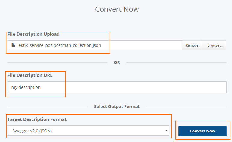 import a Postman: APIMATIC API Transformer Postman Collection to Swagger