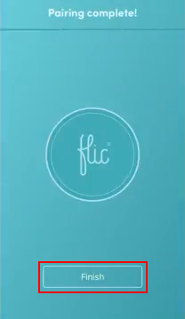 Flic Smart Button Mobile App Button pairing  completed
