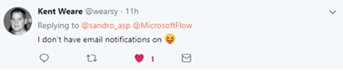 Microsoft Flow runs end result
