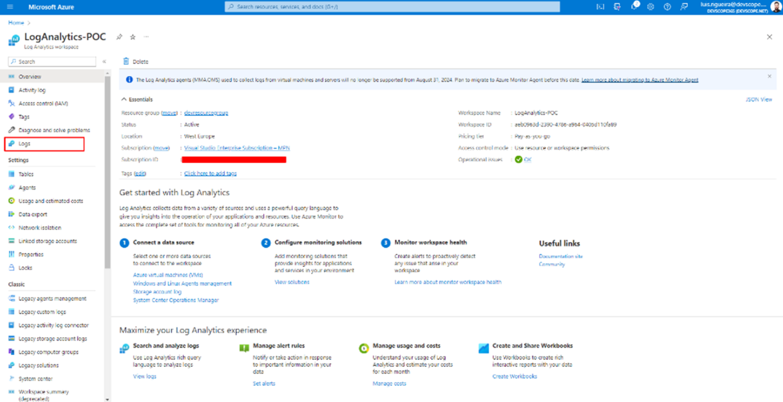 Logic App Consumption Send Query Reports from Log Analytics Workspace