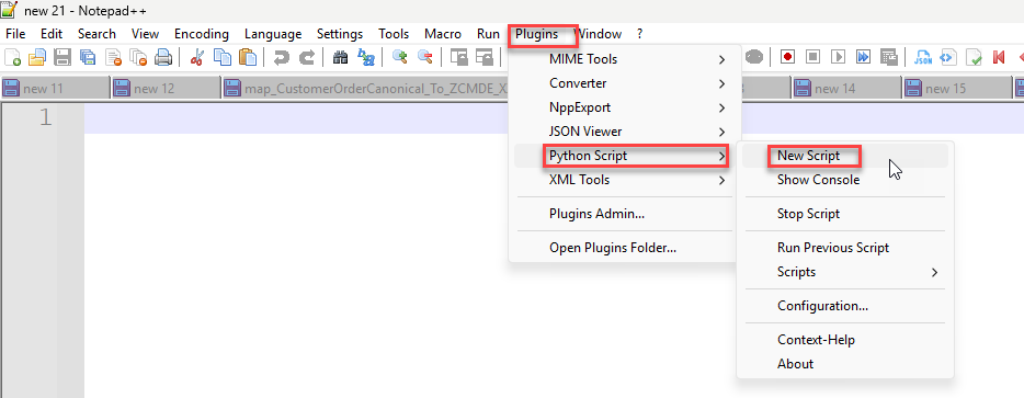 New python script
