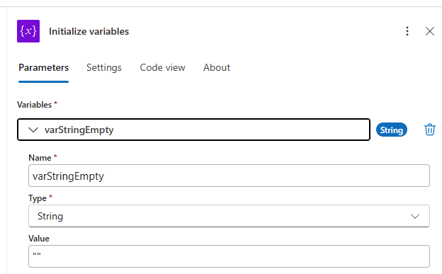 Empty string initialization