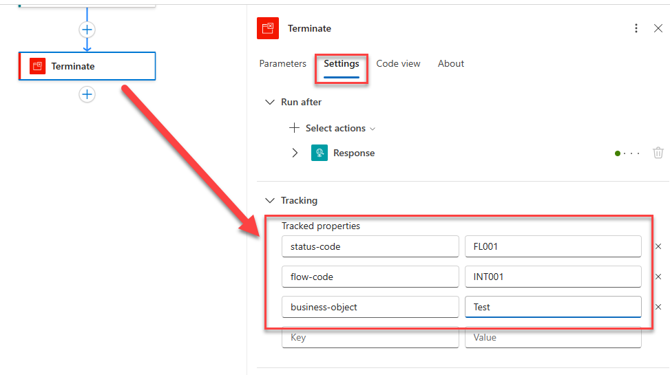 tracked properties Terminate