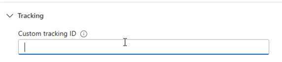 Custom tracking ID
