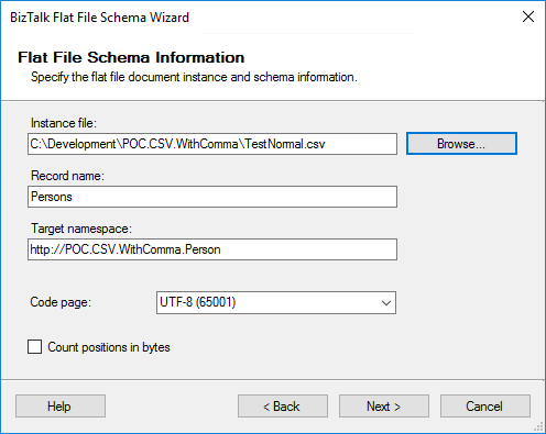 Flat File Schema Information